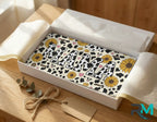 Mama Cow Print Sunflowers Vanity Plate