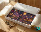lantern festival vanity plate as gift — warm amber twilight lantern license plate ready to give