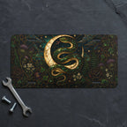 Gold Serpent Crescent Moon Botanical Vanity Plate - Road Muse