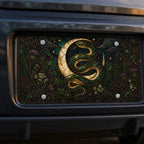 Gold Serpent Crescent Moon Botanical Vanity Plate - Road Muse