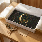 Gold Serpent Crescent Moon Botanical Vanity Plate - Road Muse