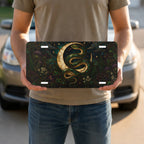 Gold Serpent Crescent Moon Botanical Vanity Plate - Road Muse
