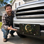 Gold Serpent Crescent Moon Botanical Vanity Plate - Road Muse