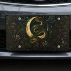 Gold Serpent Crescent Moon Botanical Vanity Plate - Road Muse