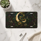 Gold Serpent Crescent Moon Botanical Vanity Plate - Road Muse