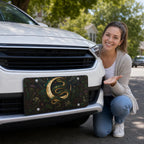 Gold Serpent Crescent Moon Botanical Vanity Plate - Road Muse