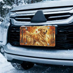 Golden Retriever Autumn Vanity Plate - Road Muse