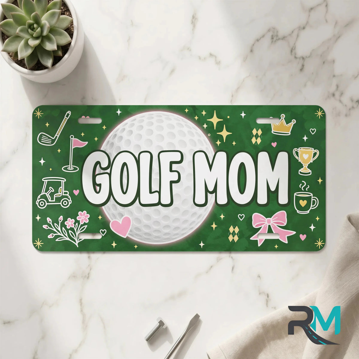 Golf Mom Vanity Plate - Road Muse