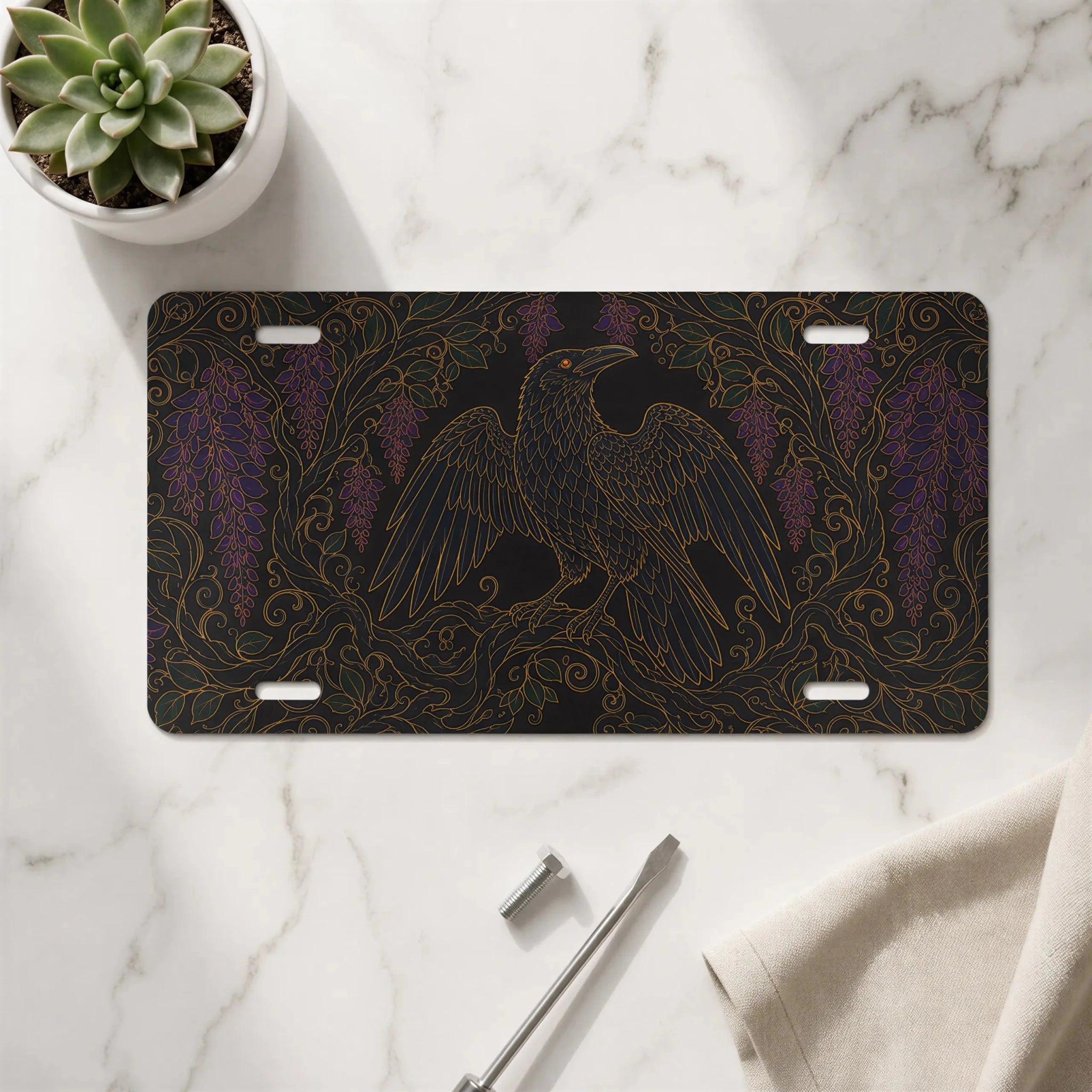 Gothic Celestial Decorative Vanity Plate - Road Muse