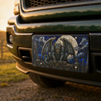 Gothic Gargoyle Stained Glass Vanity Plate - Road Muse