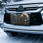 Gothic Gargoyle Stained Glass Vanity Plate - Road Muse