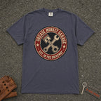 Grease Monkey Garage Piston Badge Tee - Road Muse