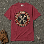 Grease Monkey Garage Piston Badge Tee - Road Muse