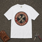 Grease Monkey Garage Piston Badge Tee - Road Muse