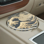 Great Wave Artwork Car Coasters Set - Road Muse