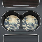 Great Wave Car Coasters Set - Road Muse