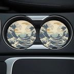 Great Wave Car Coasters Set - Road Muse