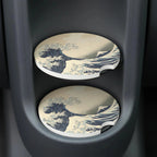 Great Wave off Kanagawa Car Coasters Set - Road Muse