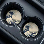 Great Wave off Kanagawa Car Coasters Set - Road Muse