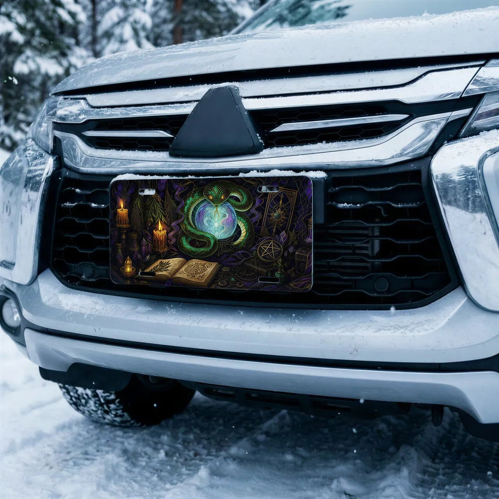 Green Serpent Crystal Ball Vanity Plate - Road Muse