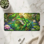 Green Tree Frog Lily Pad Vanity Plate - Road Muse