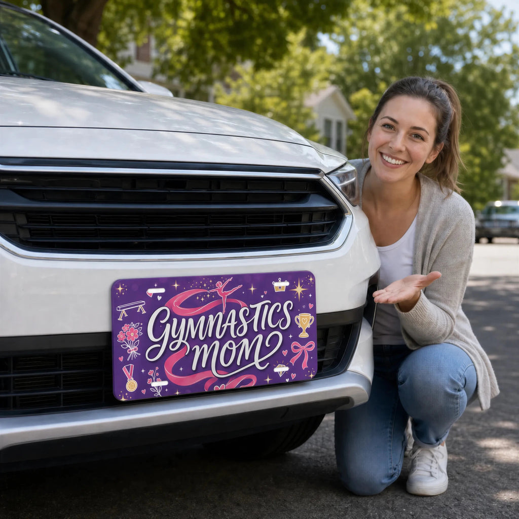 Gymnastics Mom Vanity Plate - Road Muse