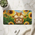 Hamster in Sunflowers Vanity Plate - Road Muse