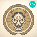 Hannya Mask Car Coasters Set - Road Muse