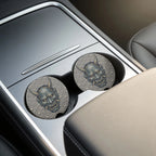 Hannya Mask Wave Car Coasters Set - Road Muse