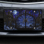 Haunted Gate Spiderweb Gothic Moonlit Vanity Plate - Road Muse