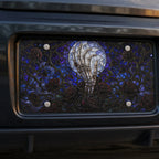 Haunted Gate Spiderweb Gothic Moonlit Vanity Plate - Road Muse