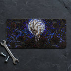 Haunted Gate Spiderweb Gothic Moonlit Vanity Plate - Road Muse