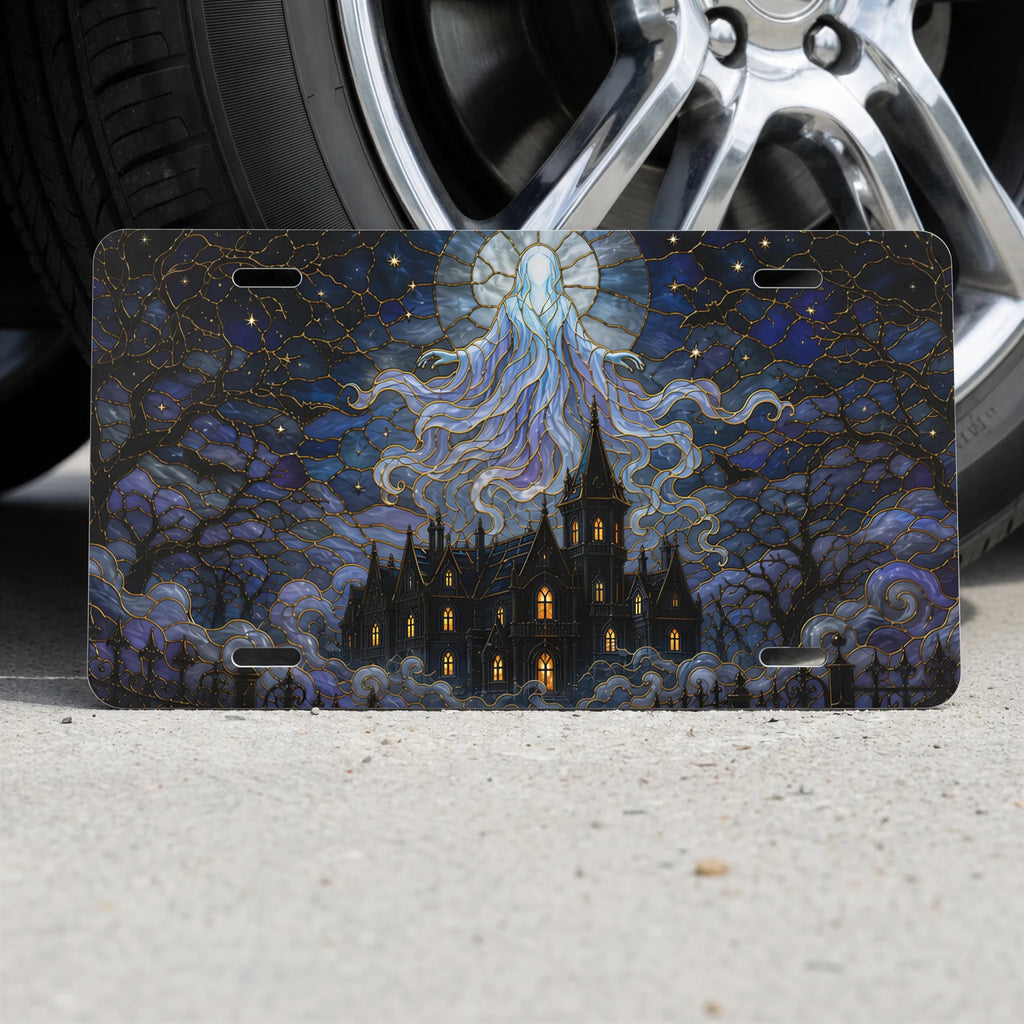 Haunted Manor Ghostly Spirit Vanity Plate - Road Muse