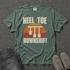 Heel Toe Downshift Retro Pedals Tee - Road Muse