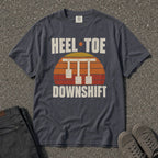 Heel Toe Downshift Retro Pedals Tee - Road Muse