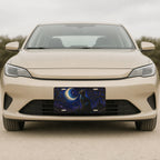 Moonlit Black Cat Crescent Moon Vanity Plate