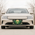 Green Luna Moth Stained Glass Vanity Plate