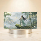Forest Spirit Flute Player Bamboo Vanity Plate