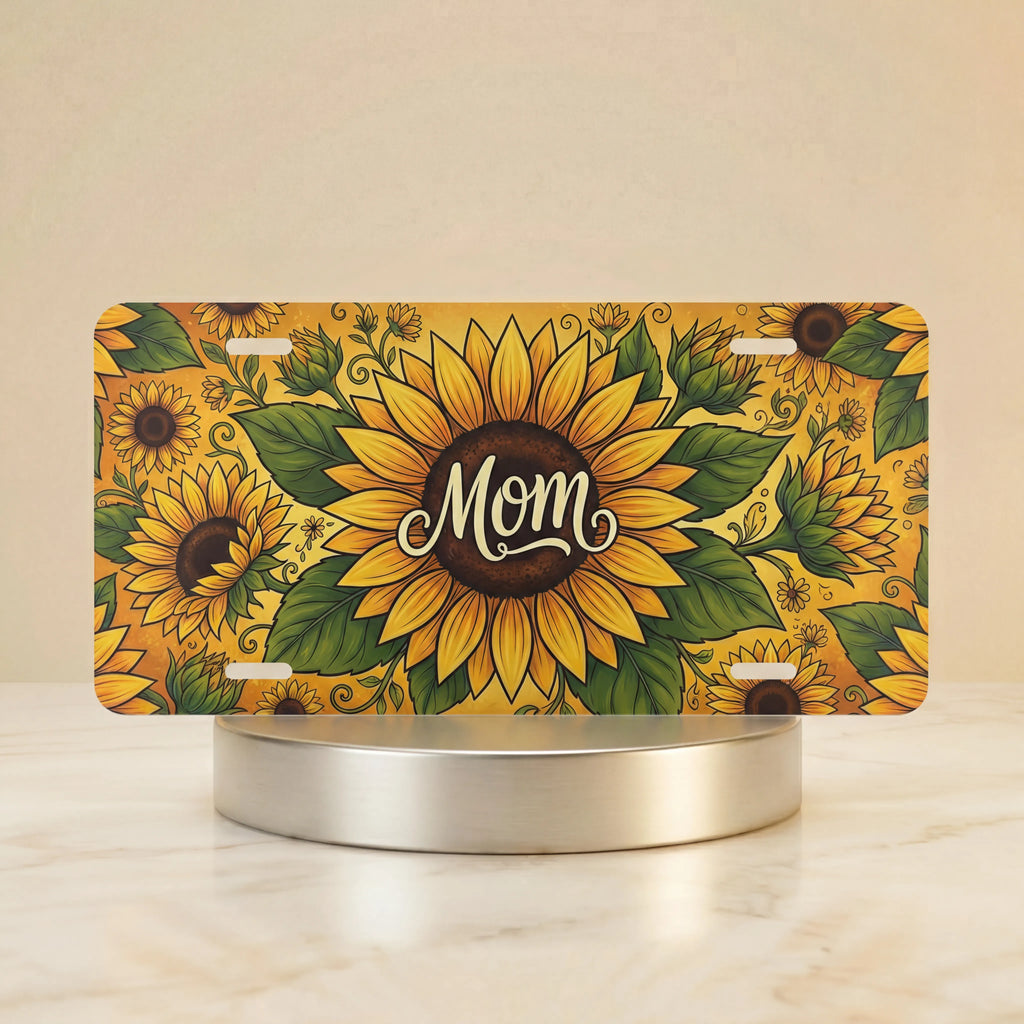 Sunflower Mom Vanity Plate
