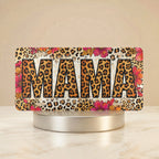 Leopard Floral Mama Vanity Plate