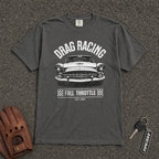 drag racing full throttle vintage tee — pepper muscle car graphic comfort colors shirt
