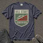 Hill Start Certified Retro Driving Badge Tee - Road Muse