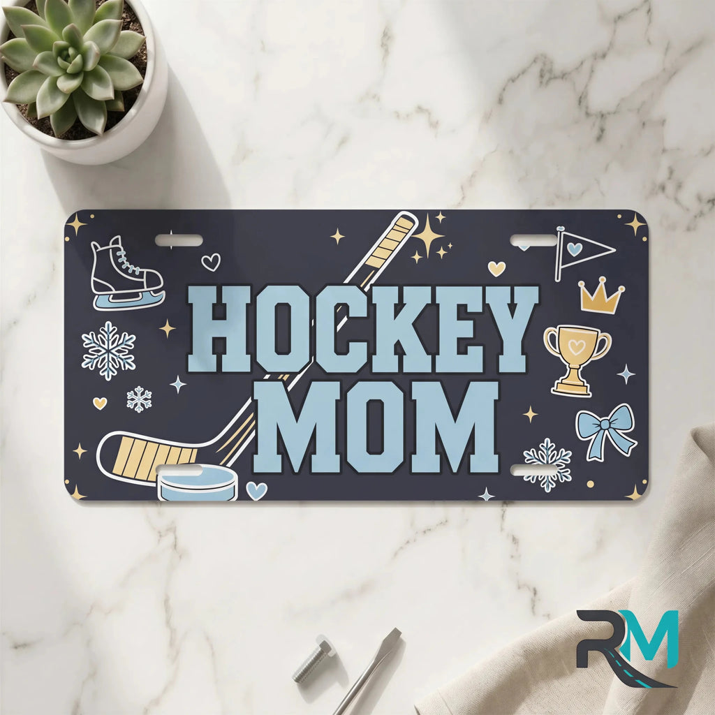 Hockey Mom Vanity Plate - Road Muse