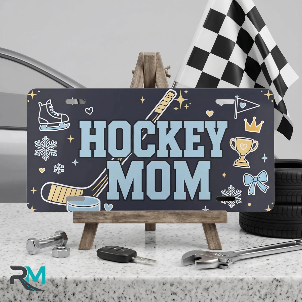 Hockey Mom Vanity Plate - Road Muse