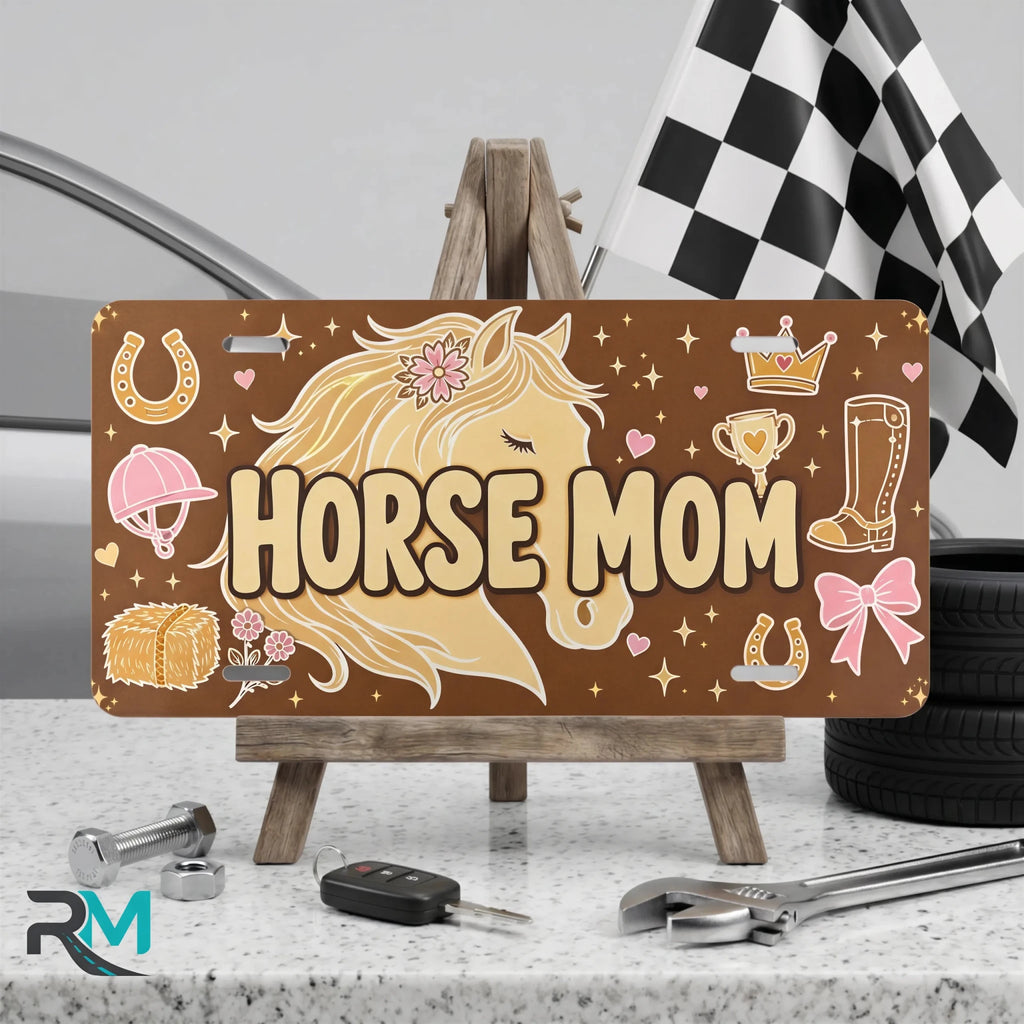 Horse Mom Vanity Plate - Road Muse