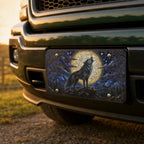 Howling Wolf Moon Night Forest Vanity Plate - Road Muse