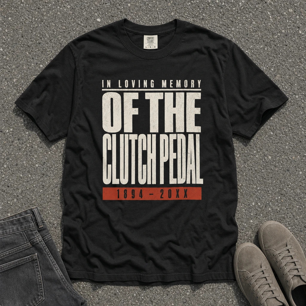 In Loving Memory Clutch Pedal Retro Tee - Road Muse