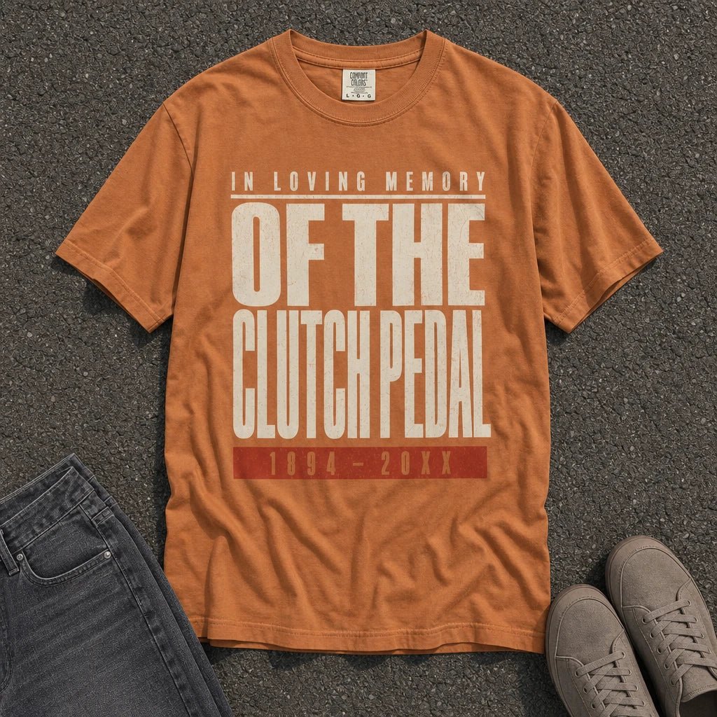 In Loving Memory Clutch Pedal Retro Tee - Road Muse
