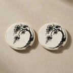 Ink Brush Bonsai Car Coasters Set - Road Muse