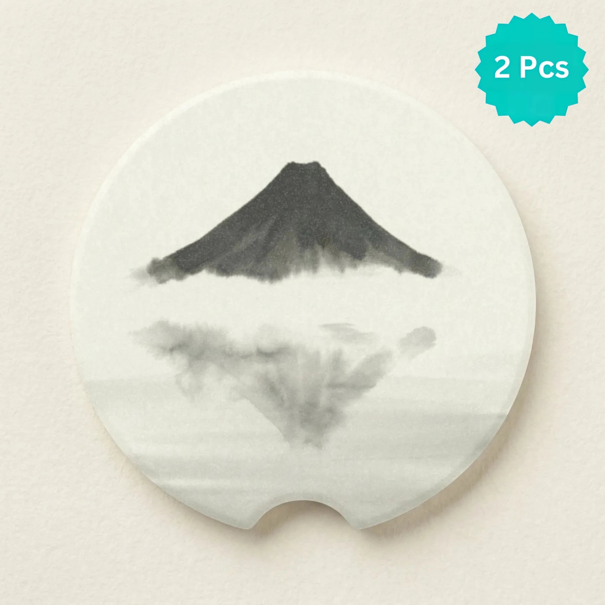 Ink Wash Mountain Car Coasters Set - Road Muse